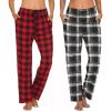 imageEkouaer Womens 2 Pack Lounge Pants Comfy Pajama Pants Plaid Pajama Bottoms with Pockets Drawstring Pj Bottoms Pants2 Packset 1