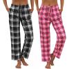 imageEkouaer Womens 2 Pack Lounge Pants Comfy Pajama Pants Plaid Pajama Bottoms with Pockets Drawstring Pj Bottoms Pants2 Packset 17