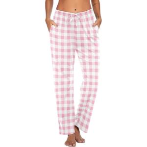 imageEkouaer Women Pajama Pants Comfy Pj Bottom with Pockets Stretch Plaid SleepwearAplaid 22