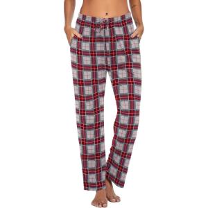 imageEkouaer Women Pajama Pants Comfy Pj Bottom with Pockets Stretch Plaid SleepwearAplaid 58