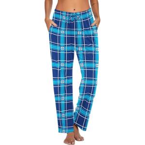 imageEkouaer Women Pajama Pants Comfy Pj Bottom with Pockets Stretch Plaid SleepwearPat69