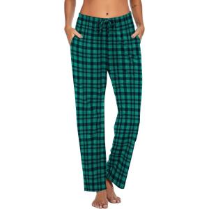 imageEkouaer Women Pajama Pants Comfy Pj Bottom with Pockets Stretch Plaid SleepwearPat71