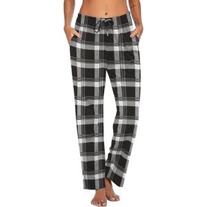 imageEkouaer Women Pajama Pants Comfy Pj Bottom with Pockets Stretch Plaid SleepwearPlaid 4