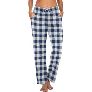 imageEkouaer Women Pajama Pants Comfy Pj Bottom with Pockets Stretch Plaid SleepwearPlaid 7