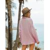 imageEkouaer Women 2 Piece Sets Lounge Sets Summer Outfits Button Down Shirts and Casual Shorts with PocketsDusty Pink