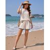 imageEkouaer Womens Knit Lounge Set 2 Piece Sweater Sets Short Sleeve Sweatsuit Pullover TopsApricot