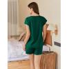 imageEkouaer Lounge Sets For Women Cotton Pajamas for Women Set 2 Piece Cap Sleeve Pjs Shorts Set SXXLDeep Green