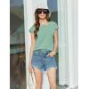 imageEkouaer Lounge Sets For Women Cotton Pajamas for Women Set 2 Piece Cap Sleeve Pjs Shorts Set SXXLGreen