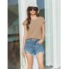 imageEkouaer Lounge Sets For Women Cotton Pajamas for Women Set 2 Piece Cap Sleeve Pjs Shorts Set SXXLKhaki