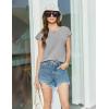 imageEkouaer Lounge Sets For Women Cotton Pajamas for Women Set 2 Piece Cap Sleeve Pjs Shorts Set SXXLLght Grey