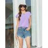 imageEkouaer Lounge Sets For Women Cotton Pajamas for Women Set 2 Piece Cap Sleeve Pjs Shorts Set SXXLLight Purple