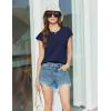 imageEkouaer Lounge Sets For Women Cotton Pajamas for Women Set 2 Piece Cap Sleeve Pjs Shorts Set SXXLNavy Blue