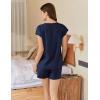 imageEkouaer Lounge Sets For Women Cotton Pajamas for Women Set 2 Piece Cap Sleeve Pjs Shorts Set SXXLNavy Blue