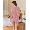 imageEkouaer Lounge Sets For Women Cotton Pajamas for Women Set 2 Piece Cap Sleeve Pjs Shorts Set SXXLPink