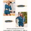 imageEkouaer Pajamas for Women Set 2 Piece PJ Soft Comfy Lounge Sets Short Sleeve Tops Shorts Sets Cotton Sleepwear SXXLBlue Green