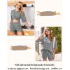 imageEkouaer Pajamas for Women Set 2 Piece PJ Soft Comfy Lounge Sets Short Sleeve Tops Shorts Sets Cotton Sleepwear SXXLLight Gray