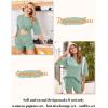 imageEkouaer Pajamas for Women Set 2 Piece PJ Soft Comfy Lounge Sets Short Sleeve Tops Shorts Sets Cotton Sleepwear SXXLLight Green