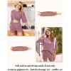 imageEkouaer Pajamas for Women Set 2 Piece PJ Soft Comfy Lounge Sets Short Sleeve Tops Shorts Sets Cotton Sleepwear SXXLOld Rose