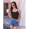 imageEkouaer Pajamas for Women Set Lingerie Pjs 2 Piece Cami Sleepwear Ribbed Knit Shorts SetBlack