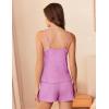 imageEkouaer Pajamas for Women Set Lingerie Pjs 2 Piece Cami Sleepwear Ribbed Knit Shorts SetHot Pink