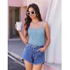 imageEkouaer Pajamas for Women Set Lingerie Pjs 2 Piece Cami Sleepwear Ribbed Knit Shorts SetLight Blue