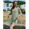 imageEkouaer Womens Pajamas Summer 2 Piece Sets Knit Loungewear V Neck Cap Sleeve Workout Sets Biker Shorts Tracksuit SXXLGreen