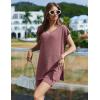 imageEkouaer Womens Pajamas Summer 2 Piece Sets Knit Loungewear V Neck Cap Sleeve Workout Sets Biker Shorts Tracksuit SXXLWine Red