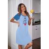 imageEkouaer Womens Nightgown Short Sleeve Night Dress Printed Sleepwear Soft Sleep Shirt S3XLAbaby Bluedog