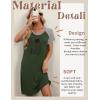 imageEkouaer Womens Nightgown Short Sleeve Night Dress Printed Sleepwear Soft Sleep Shirt S3XLArmy Greencat