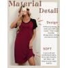 imageEkouaer Womens Nightgown Short Sleeve Night Dress Printed Sleepwear Soft Sleep Shirt S3XLAwine Redmeow