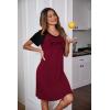 imageEkouaer Womens Nightgown Short Sleeve Night Dress Printed Sleepwear Soft Sleep Shirt S3XLAwine Redmeow
