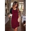 imageEkouaer Womens Nightgown Short Sleeve Night Dress Printed Sleepwear Soft Sleep Shirt S3XLAwine Redmeow