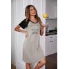 imageEkouaer Womens Nightgown Short Sleeve Night Dress Printed Sleepwear Soft Sleep Shirt S3XLBblackwake Me Up Later