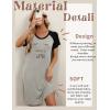 imageEkouaer Womens Nightgown Short Sleeve Night Dress Printed Sleepwear Soft Sleep Shirt S3XLBblackwake Me Up Later