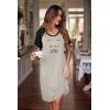 imageEkouaer Womens Nightgown Short Sleeve Night Dress Printed Sleepwear Soft Sleep Shirt S3XLBblackwake Me Up Later