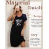 imageEkouaer Womens Nightgown Short Sleeve Night Dress Printed Sleepwear Soft Sleep Shirt S3XLBlackkiss