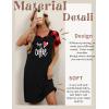 imageEkouaer Womens Nightgown Short Sleeve Night Dress Printed Sleepwear Soft Sleep Shirt S3XLBlackplaid