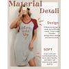 imageEkouaer Womens Nightgown Short Sleeve Night Dress Printed Sleepwear Soft Sleep Shirt S3XLBred