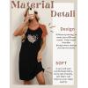 imageEkouaer Womens Nightgown Short Sleeve Night Dress Printed Sleepwear Soft Sleep Shirt S3XLLeopard Print Love