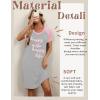 imageEkouaer Womens Nightgown Short Sleeve Night Dress Printed Sleepwear Soft Sleep Shirt S3XLPink Print