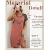 imageEkouaer Womens Nightgown Short Sleeve Night Dress Printed Sleepwear Soft Sleep Shirt S3XLPinkmoon