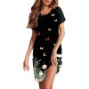 Black Butterfly Floral Print