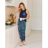 imageEkouaer Womens Pajamas Set Soft 2 Piece Lounge Sets Sleeveless Tank Tops with Jogger Set Active Tracksuit Lounge WearGypsophila