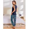 imageEkouaer Womens Pajamas Set Soft 2 Piece Lounge Sets Sleeveless Tank Tops with Jogger Set Active Tracksuit Lounge WearGypsophila