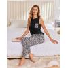 imageEkouaer Womens Pajamas Set Soft 2 Piece Lounge Sets Sleeveless Tank Tops with Jogger Set Active Tracksuit Lounge WearLeopardapricot
