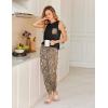 imageEkouaer Womens Pajamas Set Soft 2 Piece Lounge Sets Sleeveless Tank Tops with Jogger Set Active Tracksuit Lounge WearLeopardbrown