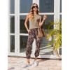 imageEkouaer Womens Pajamas Set Soft 2 Piece Lounge Sets Sleeveless Tank Tops with Jogger Set Active Tracksuit Lounge WearLeopardkhaki