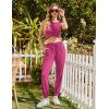 imageEkouaer Womens Pajamas Set Soft 2 Piece Lounge Sets Sleeveless Tank Tops with Jogger Set Active Tracksuit Lounge WearRose Red