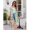 imageEkouaer Women Zip Up Robe Short Bathrobe Lightweight House Coats Floral Print House Dress with Pockets Nightgown S3XLAqua Multi