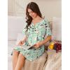 imageEkouaer Women Zip Up Robe Short Bathrobe Lightweight House Coats Floral Print House Dress with Pockets Nightgown S3XLAqua Multi